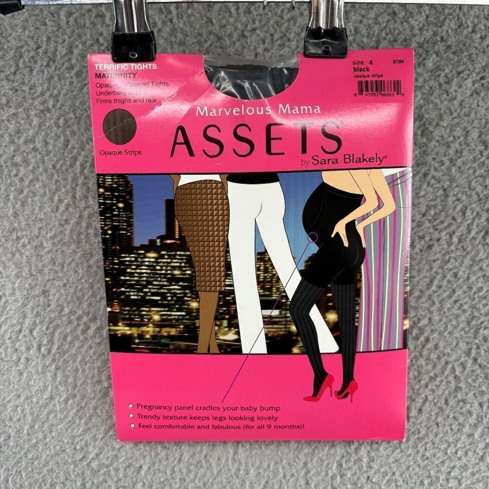Marvelous Mama Assets by Spanx Maternity Shaping Striped Tights Size XL New